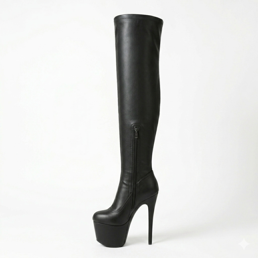 Gothic Over Knee High E-girl Boots | Alt fashion Cyberpunk Alt Fashion Platform Long Boots