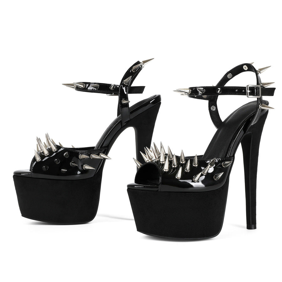Women's Gothic Spiked Platform Heels | Punk Dark Style Stiletto Sandals