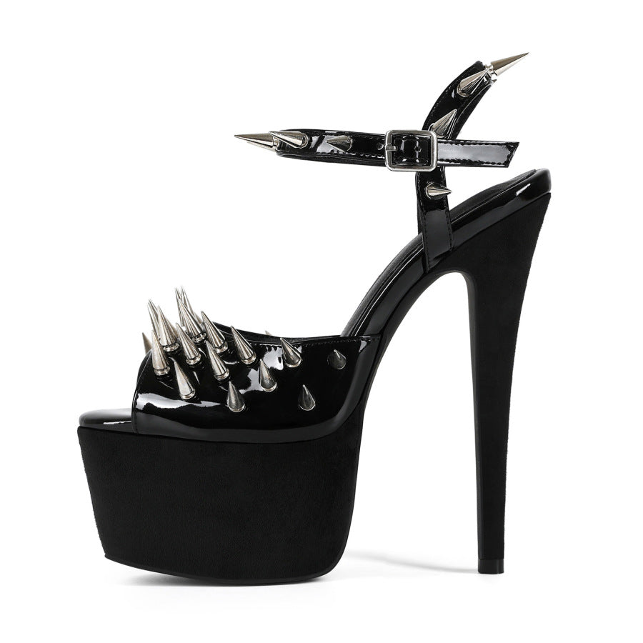 Women's Gothic Spiked Platform Heels | Punk Dark Style Stiletto Sandals