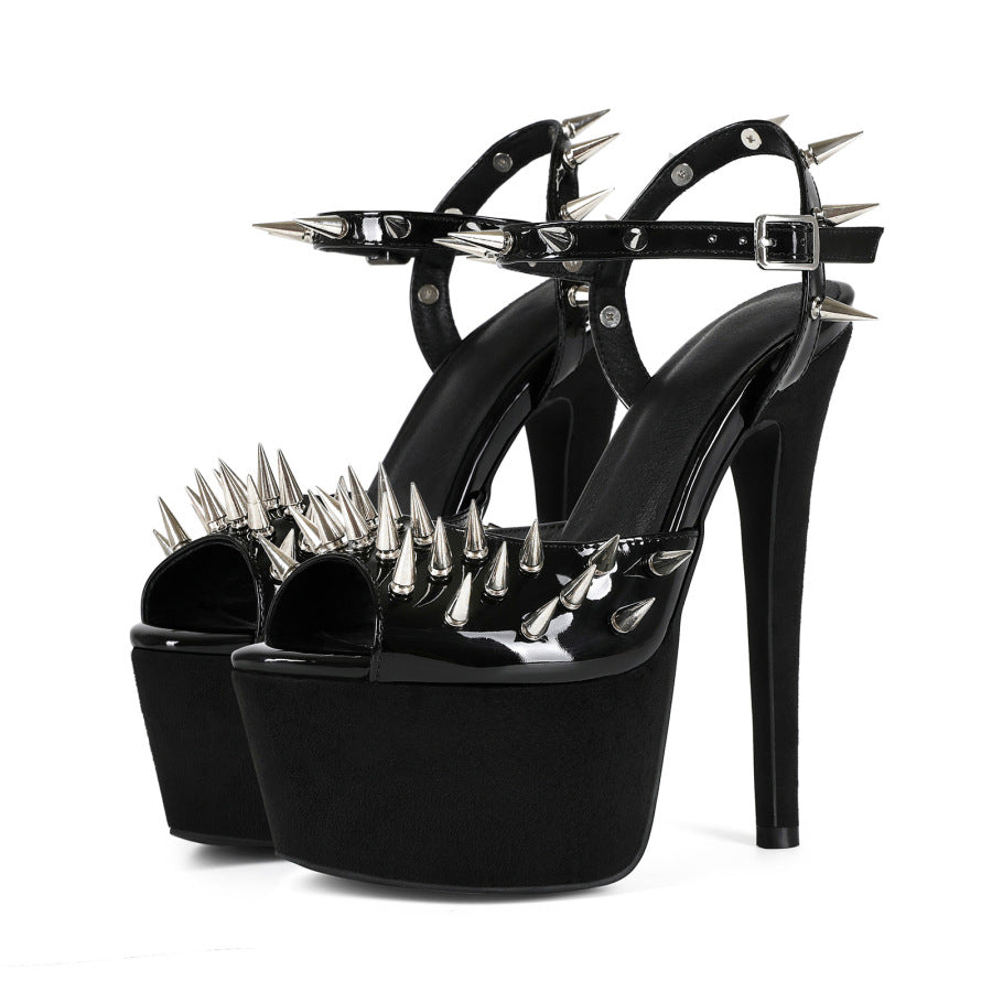 Women's Gothic Spiked Platform Heels | Punk Dark Style Stiletto Sandals